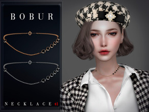 Sims 4 — Necklace with black stone by Bobur2 — Necklace with black stone 2 colors HQ compatible I hope you like it