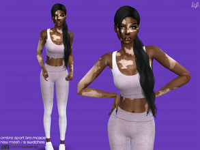 Sims 4 — Ombre Sport Bra MC38 by mermaladesimtr — New Mesh 5 Swatches All Lods Teen to Elder For Female
