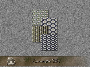 Sims 4 — encaustictiles_1 by Emerald — Brighten up any kitchen floor with Encaustic tiles.