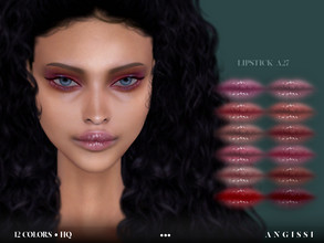 Sims 4 — Lipstick A27 by ANGISSI — Previews made with HQ mod For all questions go here ---- angissi.tumblr.com -12 colors
