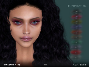 Sims 4 — Eyeshadow A19 by ANGISSI — Previews made with HQ mod -10 colors -HQ compatible -female -Custom thumbnail -Works