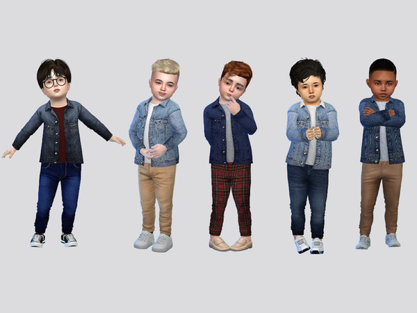 Sims 4 — Hover Denim Jacket Toddler by McLayneSims — TSR EXCLUSIVE Standalone item 9 Swatches MESH by Me NO RECOLORING