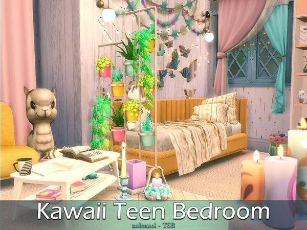 Sims 4 — Kawaii Teen Bedroom / TSR CC Only by nolcanol — Kawaii Teen Bedroom CC used! Please, read the Required section.