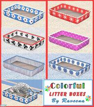 Sims 2 — Colorful Litter Boxes by Raveena — Tired of that drab, old litter box? Then try one of these new, colorful ones.