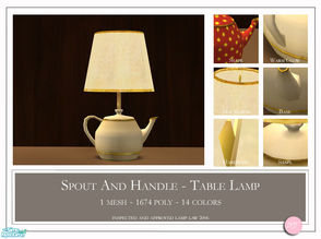 Sims 2 — Spout And Handle Table Lamp by DOT — Spout And Handle Table Lamp. Sims2 by DOT at The Sims Resource. Mix n Match