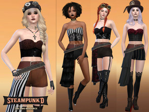 Sims 4 — STEAMPUNKED Cantata Outfit by McLayneSims — TSR EXCLUSIVE Standalone item 5 Swatches MESH by Me NO RECOLORING