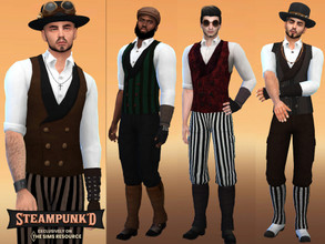 Sims 4 — STEAMPUNKED Lamperd Outfit by McLayneSims — TSR EXCLUSIVE Standalone item 5 Swatches MESH by Me NO RECOLORING