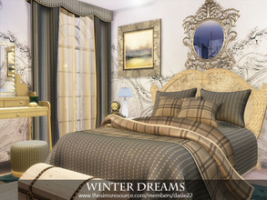 Sims 4 — Winter Dreams by dasie22 — Winter Dreams is a traditional bedroom . Please, use code "bb.moveobjects