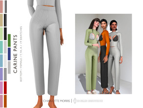 Sims 4 — Carine Pants by Charlotte_Morris — Carine Pants 19 swatches Feminine Teen, Young Adult, Adult New mesh All lods