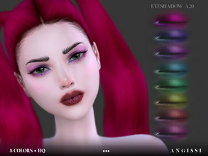 Sims 4 — Eyeshadow A20 by ANGISSI — Previews made with HQ mod -8 colors -HQ compatible -female -Custom thumbnail -Works