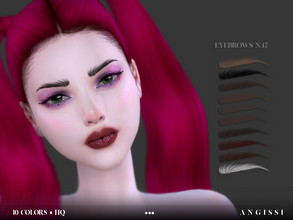 Sims 4 — Eyebrows n47 by ANGISSI — *For all questions go here - angissi.tumblr.com 10 colors HQ compatible female Custom