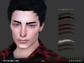Sims 4 — Eyebrows n46 by ANGISSI — *For all questions go here - angissi.tumblr.com 10 colors HQ compatible Male Custom