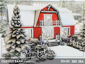 Sims 4 — Old Red Barn (NO CC) by xogerardine — I'm back from the Christmas break with a new build! I love how some can