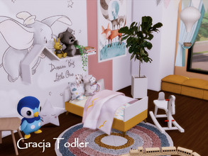 Sims 4 — Gracja todler room | Only TSR CC by GenkaiHaretsu — Modern todler room for Gracja Shell.