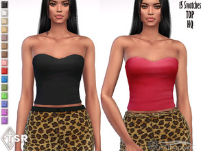 Sims 4 — Beautifully Basic Bustier by Harmonia — New Mesh All Lods 15 Swatches Please do not use my textures. Please do