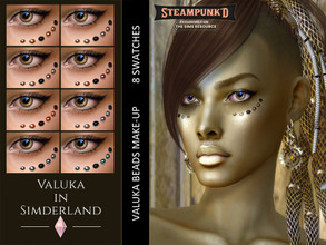 Sims 4 — Valuka - Steampunked Beads Makeup by Valuka — 8 colours CAS thumbnail Eyeshadow category HQ compatible