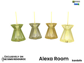 Sims 4 — Alexa Room_Ceiling lamp by kardofe — Japanese style ceiling lamp, in three colour options