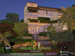Sims 4 — FGD RealEstate 2022007 by Merit_Selket — Abandoned Summer house, build on Sulani 30 x 20 only TSR CC used