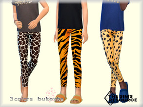 Sims 4 — Pants QD by bukovka — Pants for girls only, kids. Installed autonomously, suitable for the base game, 3 coloring