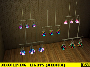 Sims 4 — Neon Living - Lights - Medium by Psychachu — Neon Living Set - Lights (Medium)