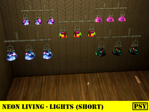 Sims 4 — Neon Living - Lights - Short by Psychachu — Neon Living Set - Lights (Short), in 5 neon patterns!