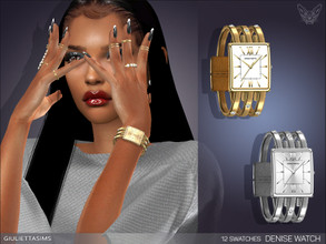 Sims 4 — Denise Watch by feyona — This luxurious watch comes in 4 metal colors: yellow, white, rose and black and 3 types