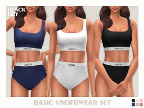 Sims 4 — Basic Underwear Set by Black_Lily — YA/A/Teen 6 Swatches New item