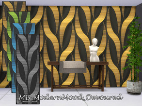 Sims 4 — MB-ModernMood_Devoured by matomibotaki — MB-ModernMood_Devoured Modern, large-area patterned wallpaper in 4