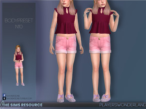 Sims 4 — Body Preset N10 by PlayersWonderland — A bodypreset specifically made for children. This one adds a more