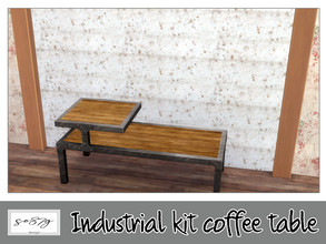 Sims 4 — Industrial kit coffee table by so87g — cost: 200$, you can found it in surfaces - coffee table NEW features of