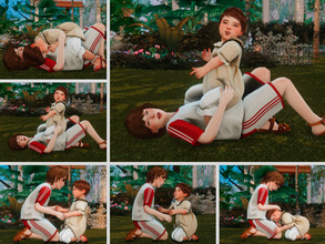Sims 4 — Sweet Siblings Moments PosePack  by couquett — some sweet sibling moments being the older brother is something