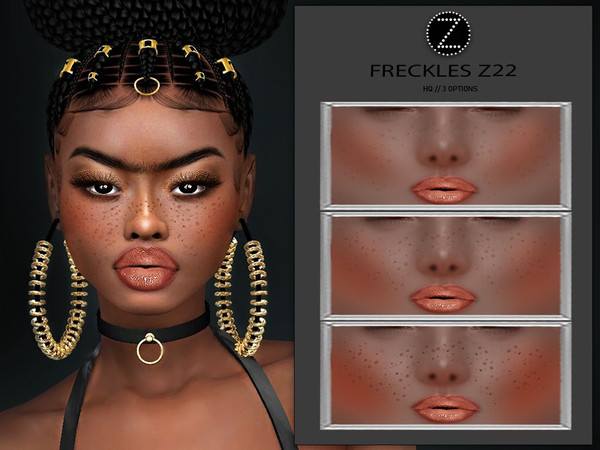 Sims 4 — FRECKLES Z22 by ZENX — -Base Game -All Age -For Female -3 colors -Works with all of skins -Compatible with HQ