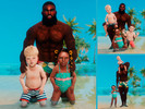 Sims 4 — Beach's day Posepack by couquett — some poses to take the little ones for a nice walk on the beach I hope you