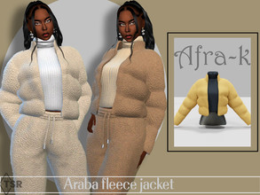 Sims 4 — Araba fleece jacket by akaysims — A fleece jacket with a sweater in 20 swatches - Cold weather category - HQ