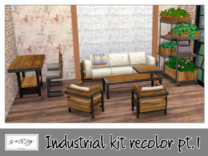 Sims 4 — Industrial kit recolor pt-1 by so87g — - Industrial kit barstool: cost: 90$, you can found it in comfort -