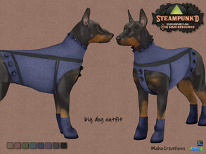 Sims 4 — Steampunked - Big Dog Outfit by MahoCreations — The Steampunked Collab for the Sims 4 is here. need cats and