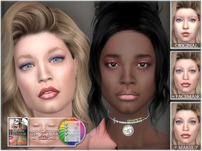 Sims 4 — Seven Facemask by BAkalia — Hello :) Realistic facemask for female sims. It works like a non-default skin. I