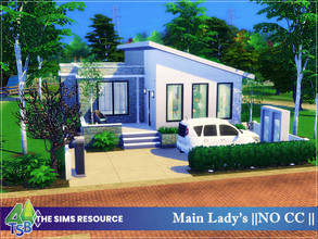 Sims 4 — Main Lady's || NO CC || by Bozena — The house is located in the Brindleton Bay. Lot: 30 x 20 Value: $ 65 031 Lot