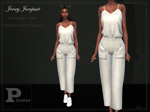 Sims 4 — Jersey Jumpsuit by pizazz — Jersey Jumpsuit for your female sims. Sims 4 games. Put something stylish on your