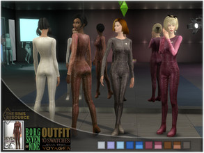 Sims 4 — Seven's Outfit in Star Trek by BAkalia — Hello :) This is Seven of Nine's costume from series Star Trek Voyager.
