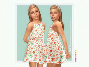 Sims 4 — Fanni Dress by lillka — Fanni Dress 6 swatches Base game compatible Custom thumbnail