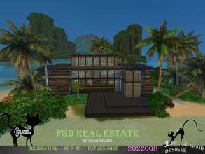 Sims 4 — FGD RealEstate 2022008 by Merit_Selket — contemporary Summerhouse on a small island, build in Sulani 40 x 30 No