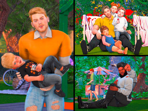 Sims 4 — wonder Moments  PosePack by couquett — some beautiful poses to have a wonderful day of father and children these