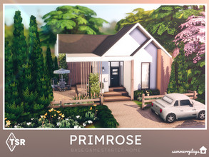 Sims 4 — Primrose - BASE GAME starter home | gallery by Summerr_Plays — This BASE GAME starter home is perfect for a new