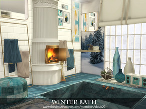 Sims 4 — Winter Bath by dasie22 — Winter Bath is a contemporary bathroom. Please, use code "bb.moveobjects on"