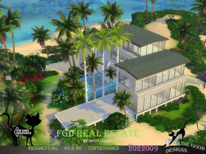 Sims 4 — FGD RealEstate 2022009 by Merit_Selket — modern and familyfriendly Summerhouse, build in Sulani 40 x 30 No CC