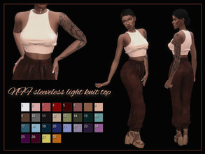Sims 4 — NFF sleeveless light knit top by Nadiafabulousflow — Hi guys! This upload its a sleeveless light knit basic