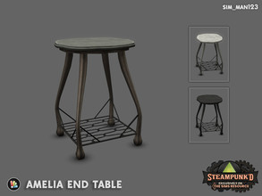 Sims 4 — Amelia End Table by sim_man123 — An interesting mix between victorian style and industrial utility!