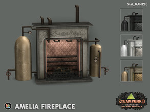 Sims 4 — Amelia Fireplace by sim_man123 — The centerpiece of any home, this fireplace doubles as a boiler as water passes