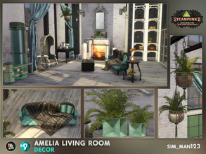 Sims 4 — Steampunked - Amelia Living Room Deco by sim_man123 — A collection of various decorative items, filled with